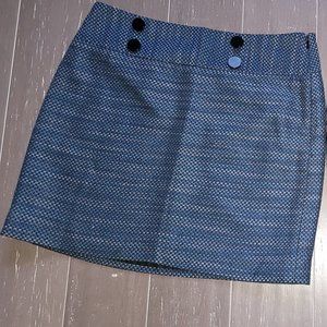 Size 6 Blue & Grey Skirt - Ann Taylor Loft